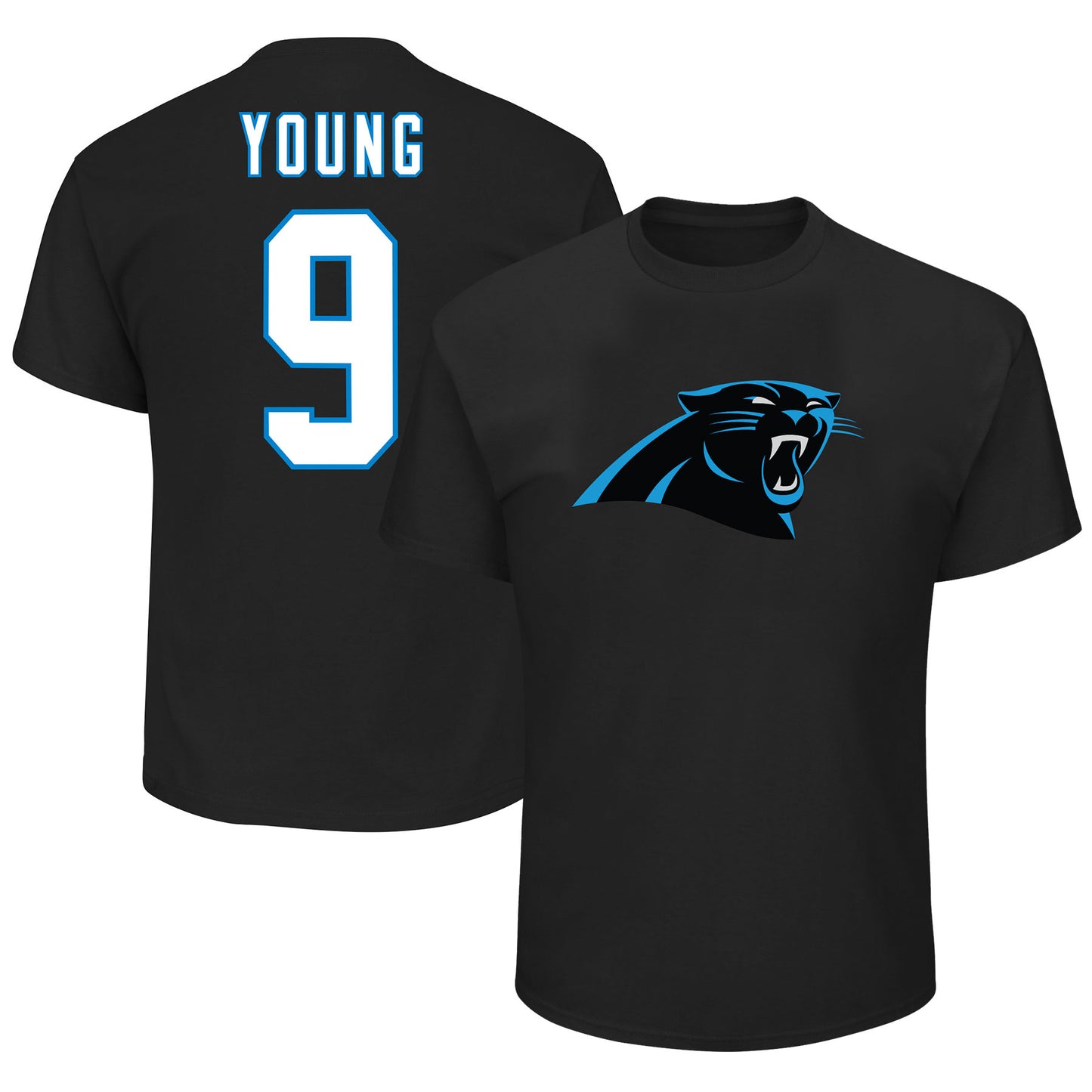 Men's Fanatics Bryce Young Black Carolina Panthers Big & Tall Player Name & Number T-Shirt