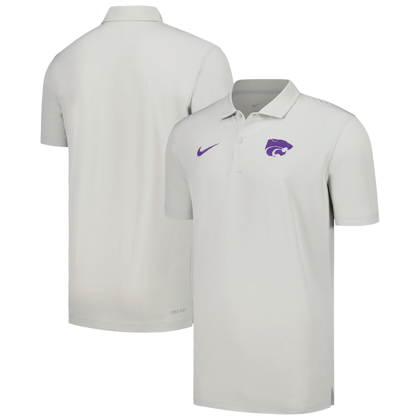 Men's Nike Gray Kansas State Wildcats Sideline Polo