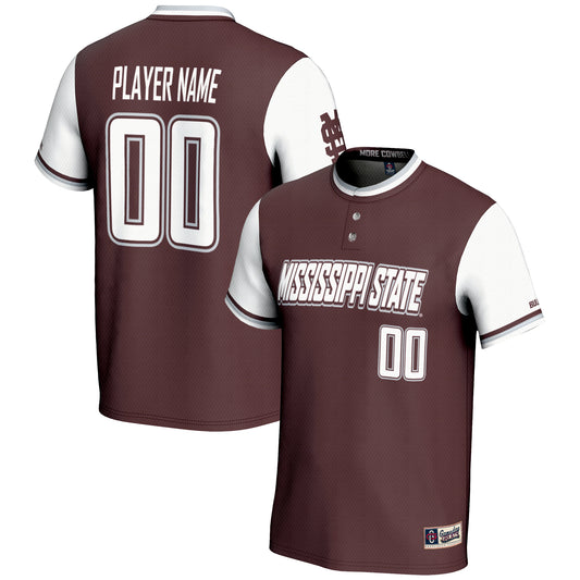 Youth GameDay Greats  Maroon Mississippi State Bulldogs NIL Pick-A-Player Lightweight Softball Jersey