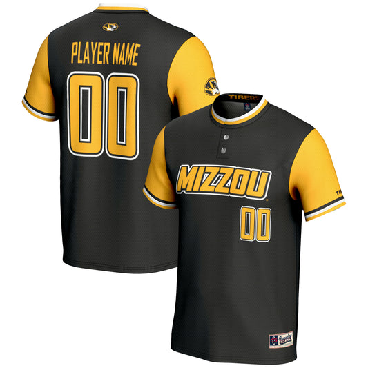 Youth GameDay Greats  Black Missouri Tigers NIL Pick-A-Player Lightweight Softball Jersey