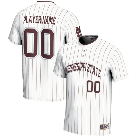 Unisex GameDay Greats  White Mississippi State Bulldogs  NIL Pick-A-Player Lightweight Softball Jersey