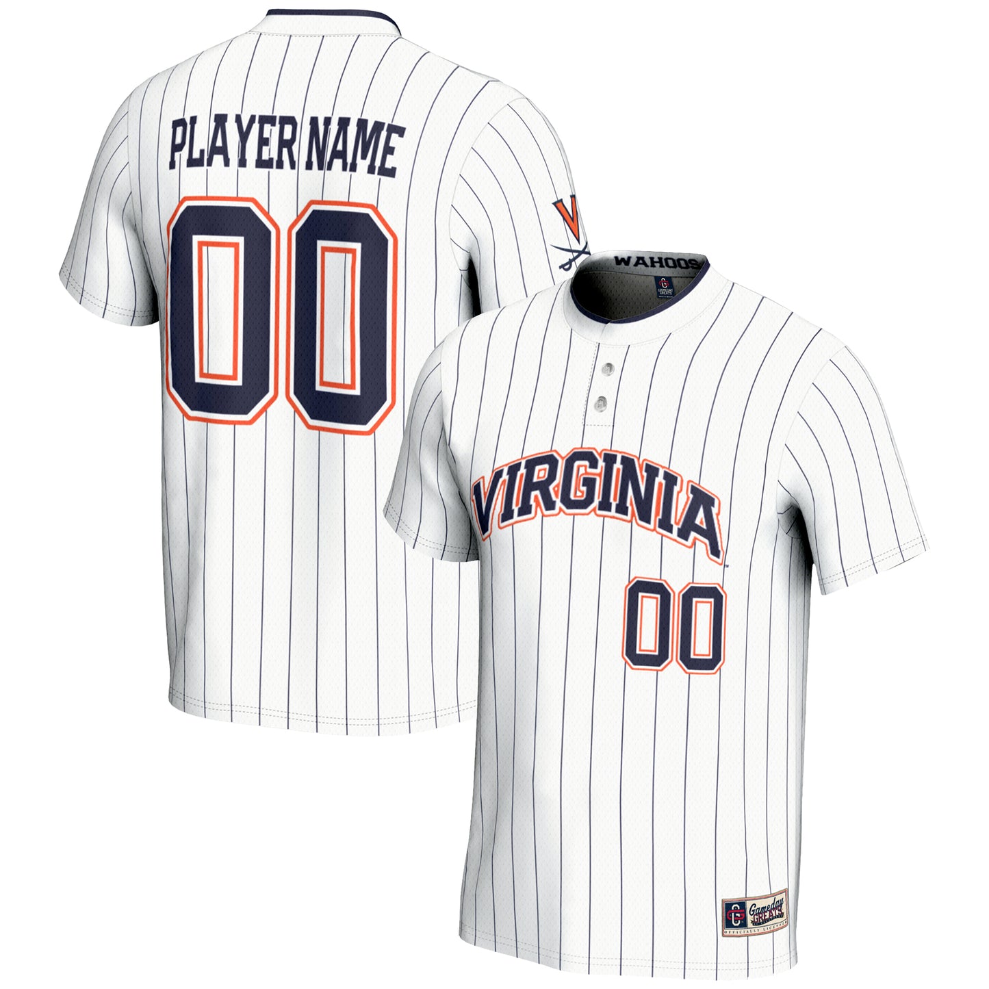 Unisex GameDay Greats  White Virginia Cavaliers  NIL Pick-A-Player Lightweight Softball Jersey