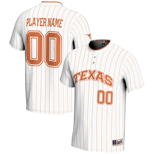 Unisex GameDay Greats  White Texas Longhorns  NIL Pick-A-Player Lightweight Softball Jersey