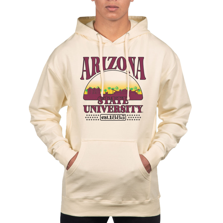 Men's Uscape Apparel  Oatmeal Arizona State Sun Devils Pullover Hoodie