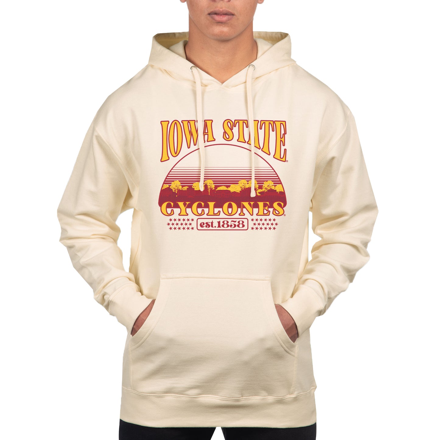 Men's Uscape Apparel  Oatmeal Iowa State Cyclones Pullover Hoodie