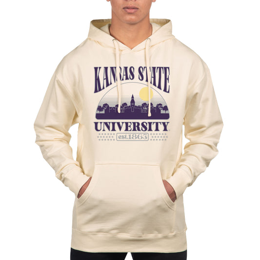 Men's Uscape Apparel  Oatmeal Kansas State Wildcats Pullover Hoodie