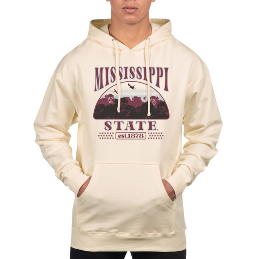 Men's Uscape Apparel  Oatmeal Mississippi State Bulldogs Pullover Hoodie