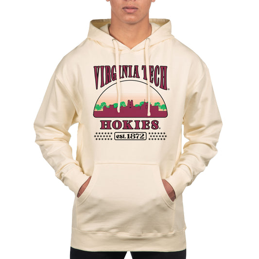 Men's Uscape Apparel  Oatmeal Virginia Tech Hokies Pullover Hoodie