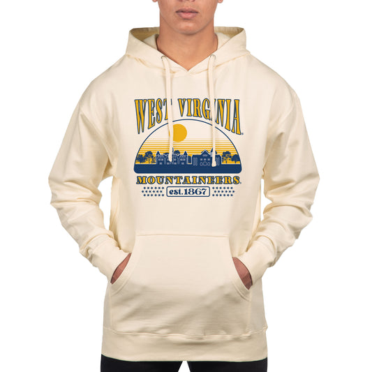 Men's Uscape Apparel  Oatmeal West Virginia Mountaineers Pullover Hoodie