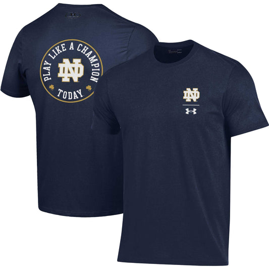 Men's Under Armour Navy Notre Dame Fighting Irish Play Like A Champion Today T-Shirt