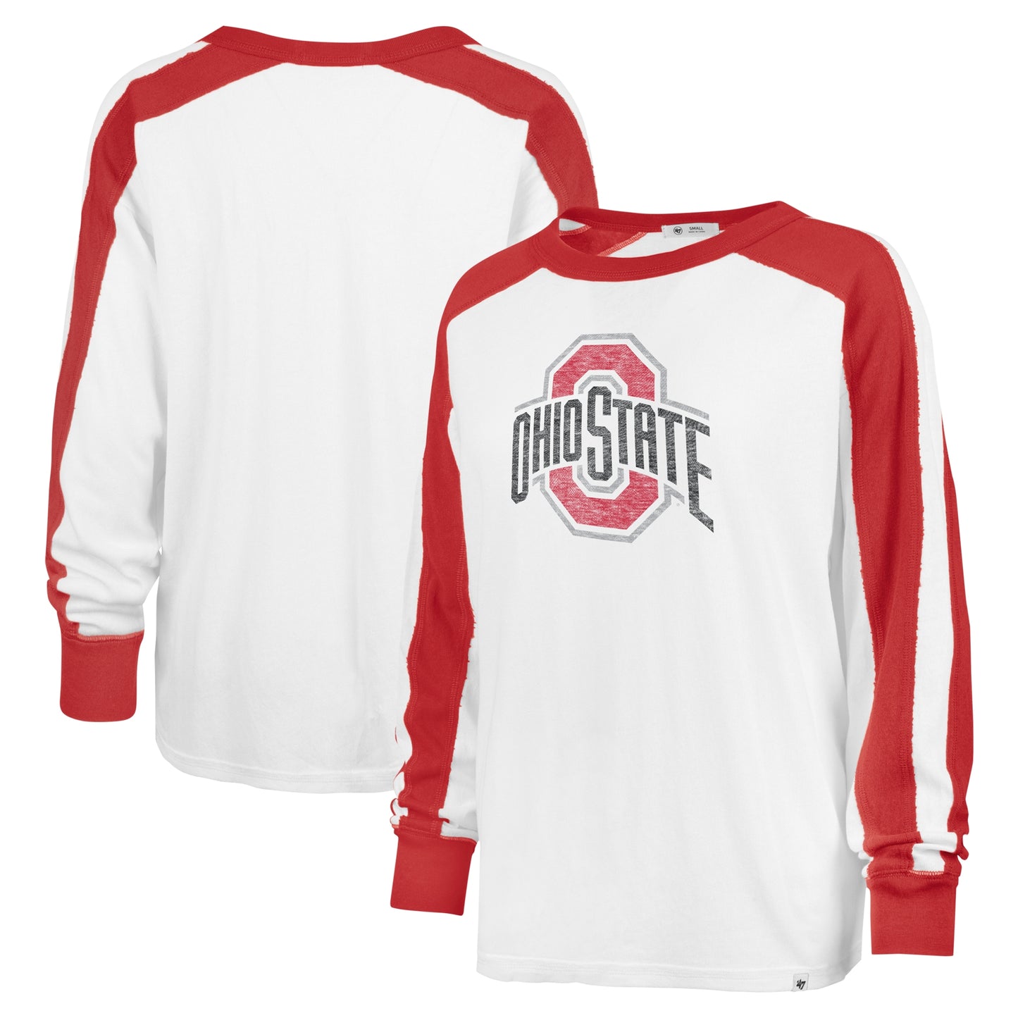 Women's '47 White Ohio State Buckeyes Premier Caribou Long Sleeve T-Shirt