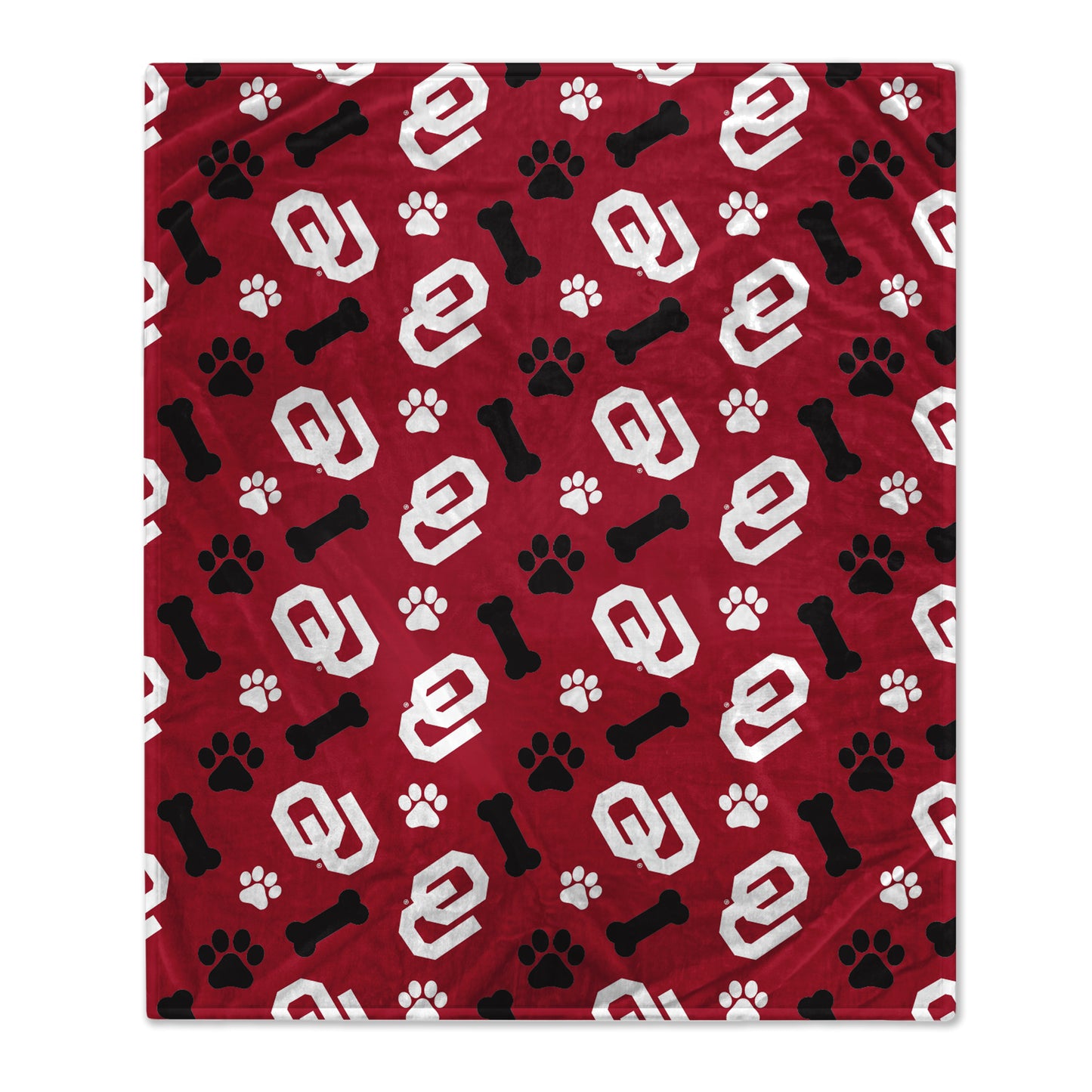 Pegasus  Oklahoma Sooners 40" x 50" Lightweight Bones Flannel Fleece Pet Blanket