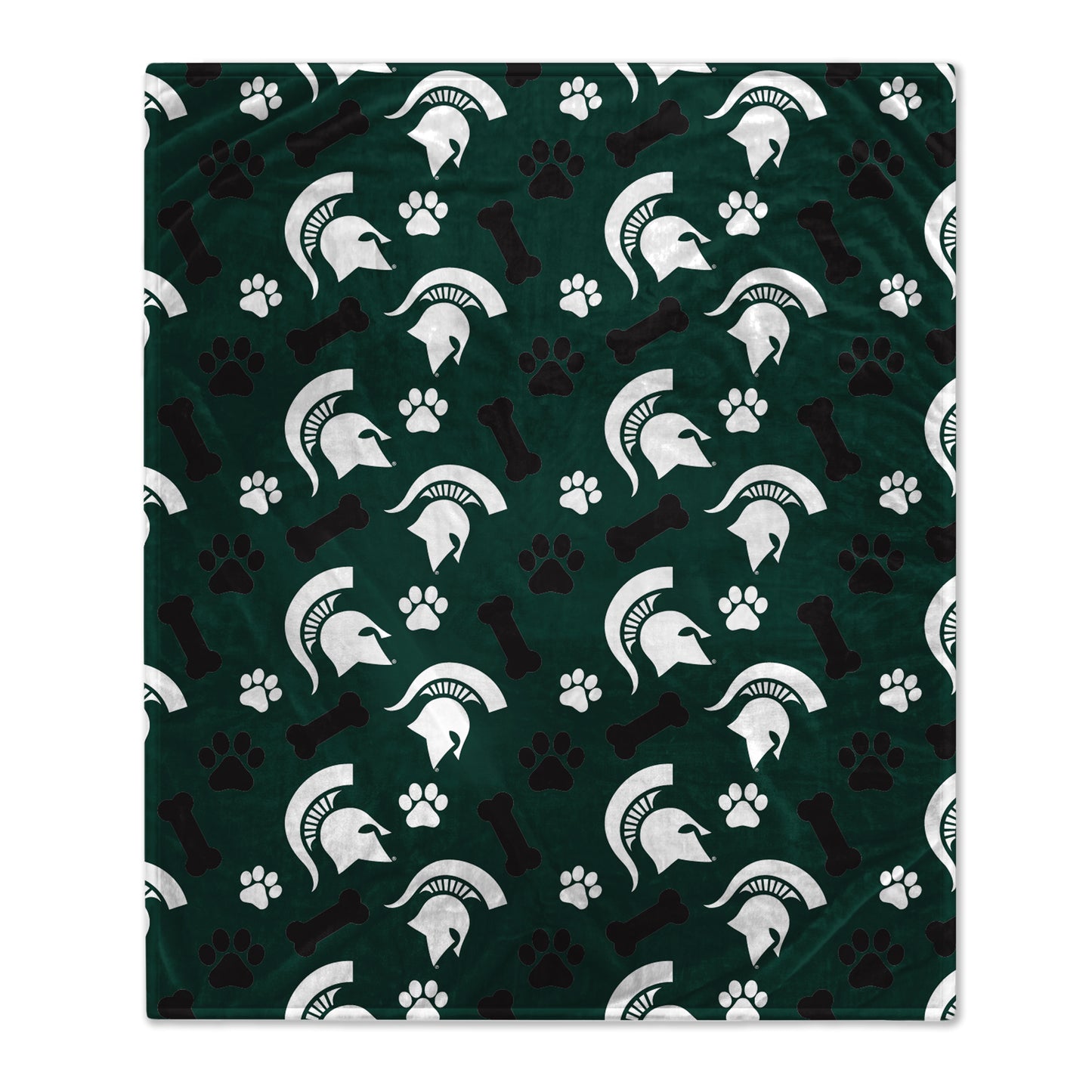 Pegasus  Michigan State Spartans 40" x 50" Lightweight Bones Flannel Fleece Pet Blanket