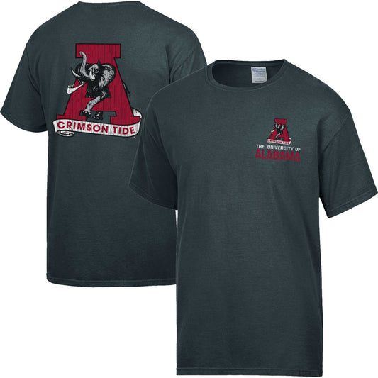 Men's Comfort Wash Charcoal Alabama Crimson Tide Vintage Logo T-Shirt