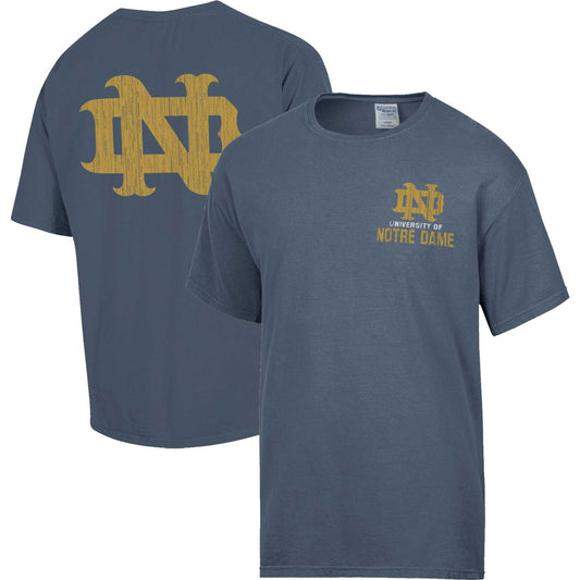 Men's Comfort Wash Steel Notre Dame Fighting Irish Vintage Logo T-Shirt