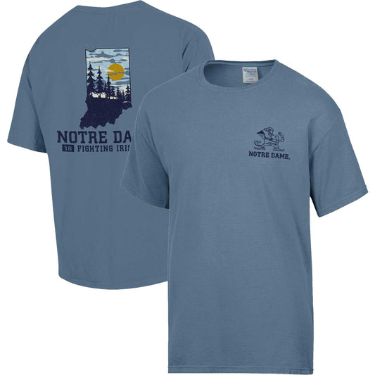 Men's Comfort Wash Steel Notre Dame Fighting Irish Landscape T-Shirt