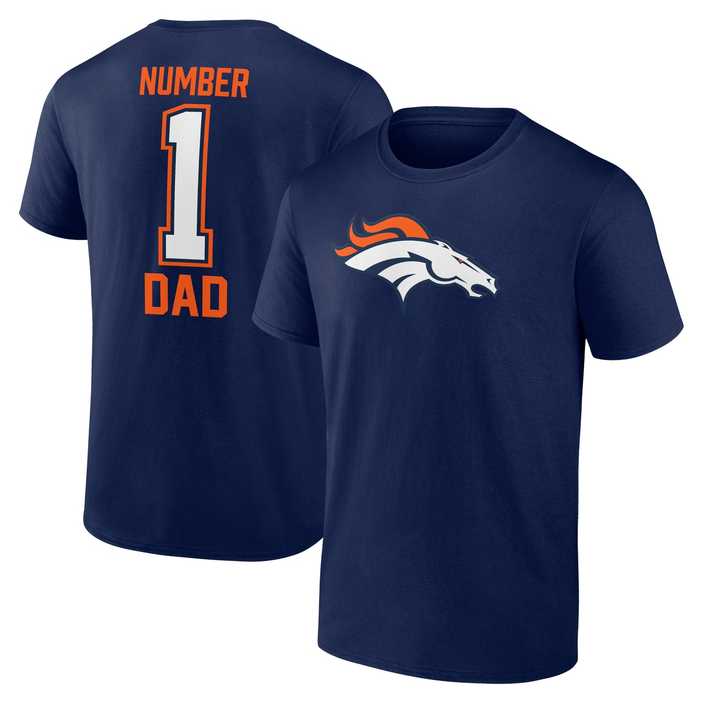 Men's Fanatics Navy Denver Broncos Father's Day T-Shirt