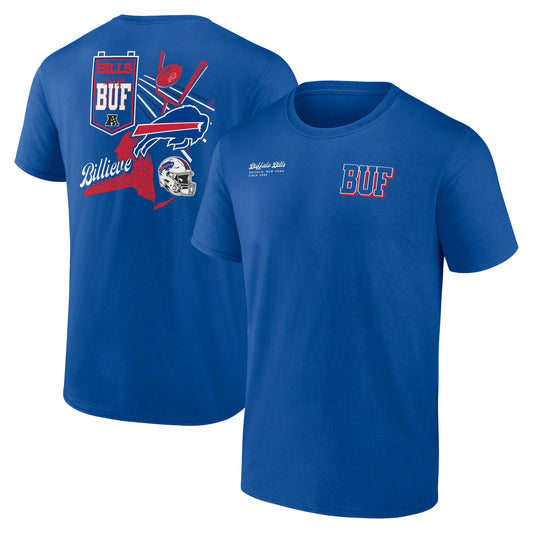 Men's Fanatics Royal Buffalo Bills Split Zone T-Shirt