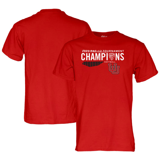 Blue 84  Red Utah Utes 2023 PAC-12 Softball Conference Tournament Champions T-Shirt