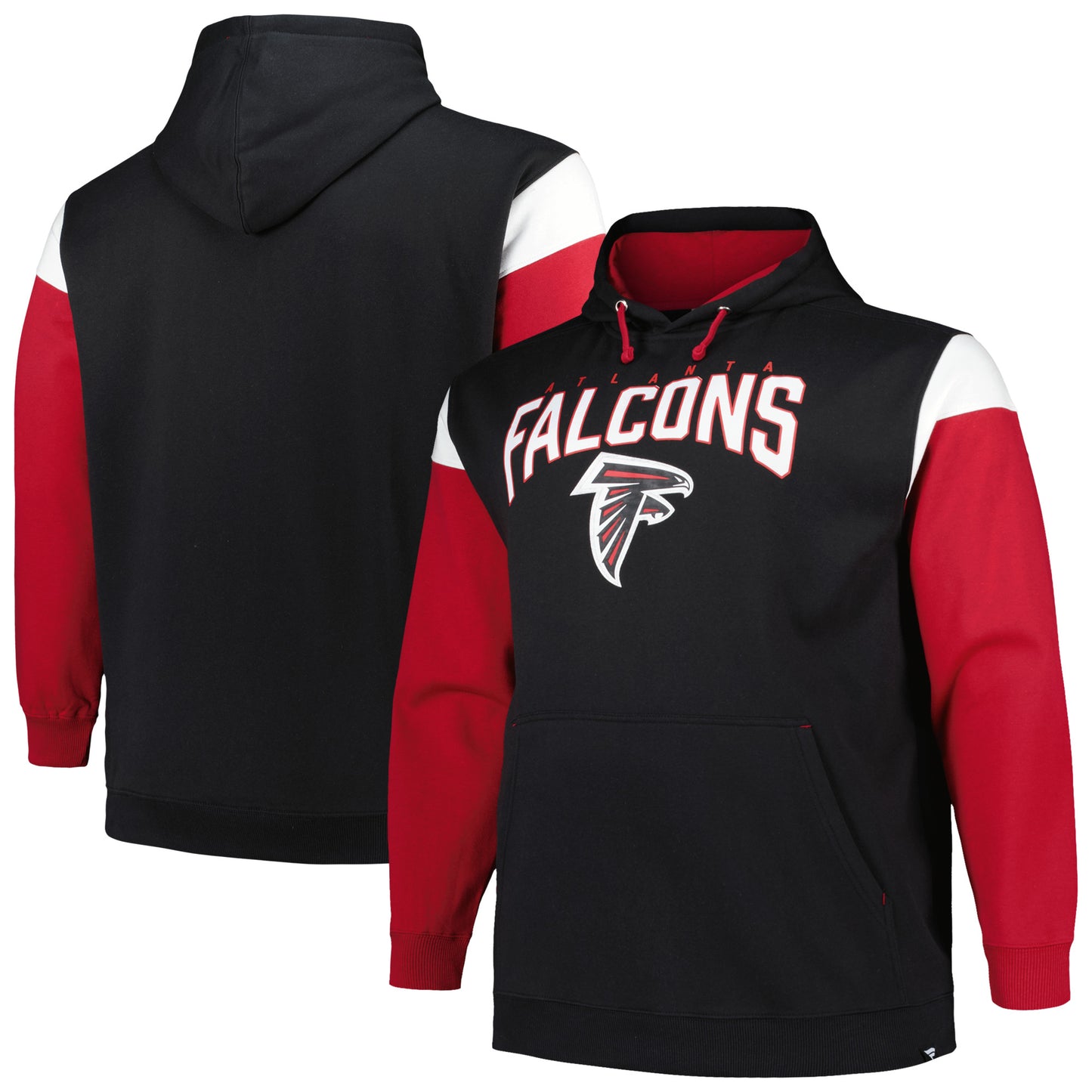 Men's Profile Black Atlanta Falcons Big & Tall Trench Battle Pullover Hoodie