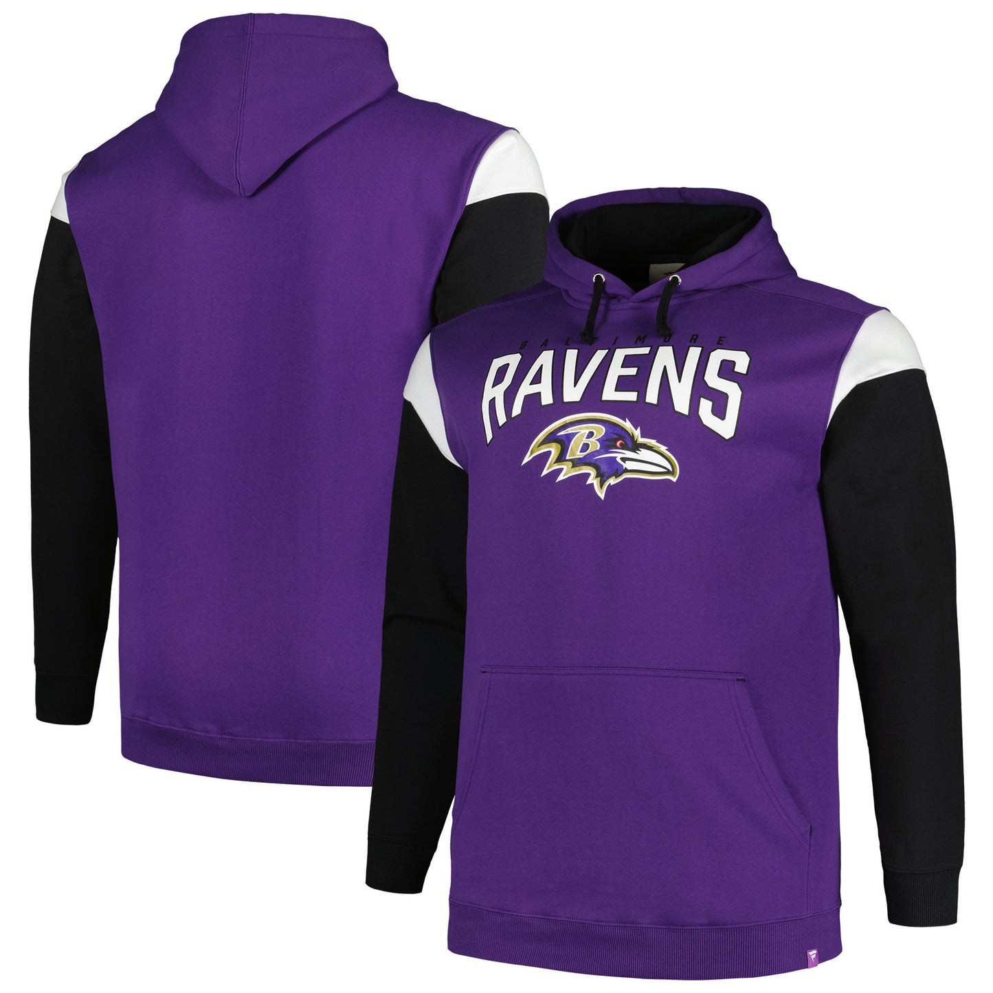 Men's Profile Purple Baltimore Ravens Big & Tall Trench Battle Pullover Hoodie