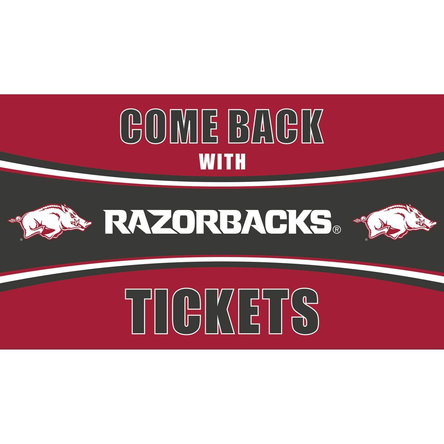 Arkansas Razorbacks 28" x 16" Come Back With Tickets Door Mat