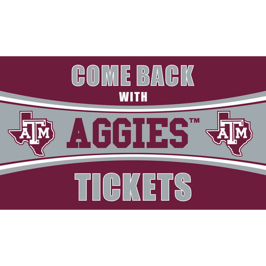 Texas A&M Aggies 28" x 16" Come Back With Tickets Door Mat
