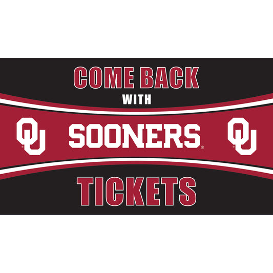 Oklahoma Sooners 28" x 16" Come Back With Tickets Door Mat