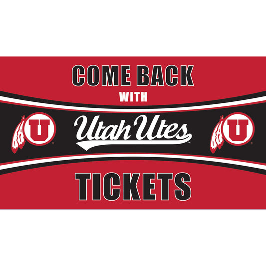 Utah Utes 28" x 16" Come Back With Tickets Door Mat