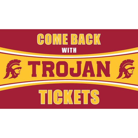 USC Trojans 28" x 16" Come Back With Tickets Door Mat