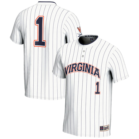 Unisex GameDay Greats #1 White Virginia Cavaliers Lightweight Softball Jersey