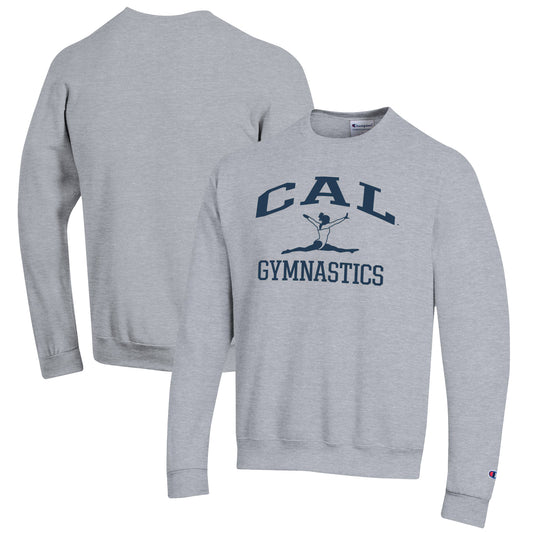 Men's Champion  Gray Cal Bears Gymnastics Icon Powerblend Pullover Sweatshirt