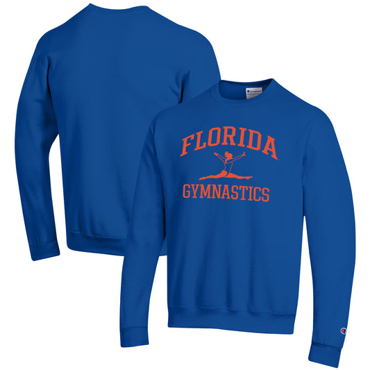 Men's Champion  Royal Florida Gators Gymnastics Icon Powerblend Pullover Sweatshirt