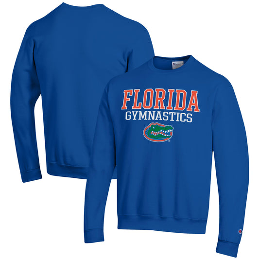 Men's Champion  Royal Florida Gators Gymnastics Stack Powerblend Pullover Sweatshirt