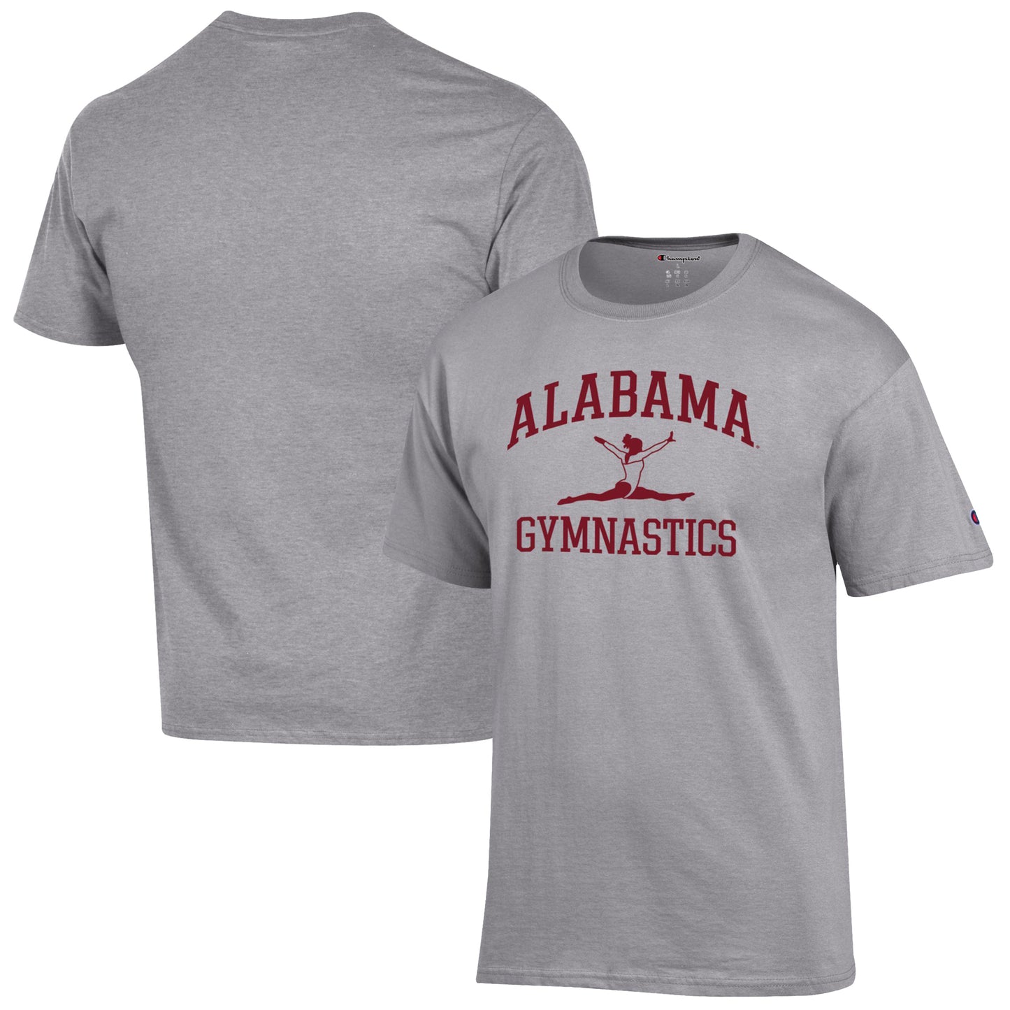 Men's Champion  Gray Alabama Crimson Tide Gymnastics Icon T-Shirt