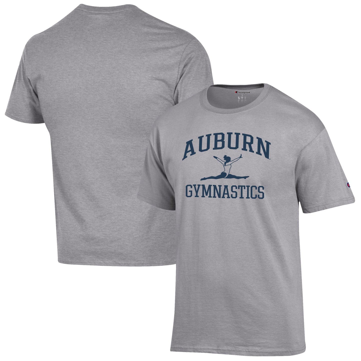 Men's Champion  Gray Auburn Tigers Gymnastics Icon T-Shirt