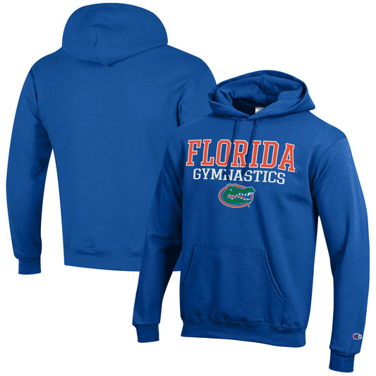 Men's Champion  Royal Florida Gators Gymnastics Stack Powerblend Pullover Hoodie