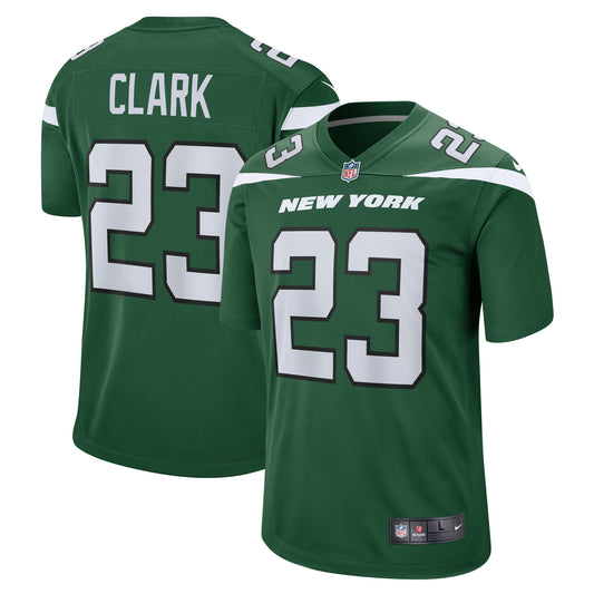 Men's Nike Chuck Clark Gotham Green New York Jets Team Game Jersey