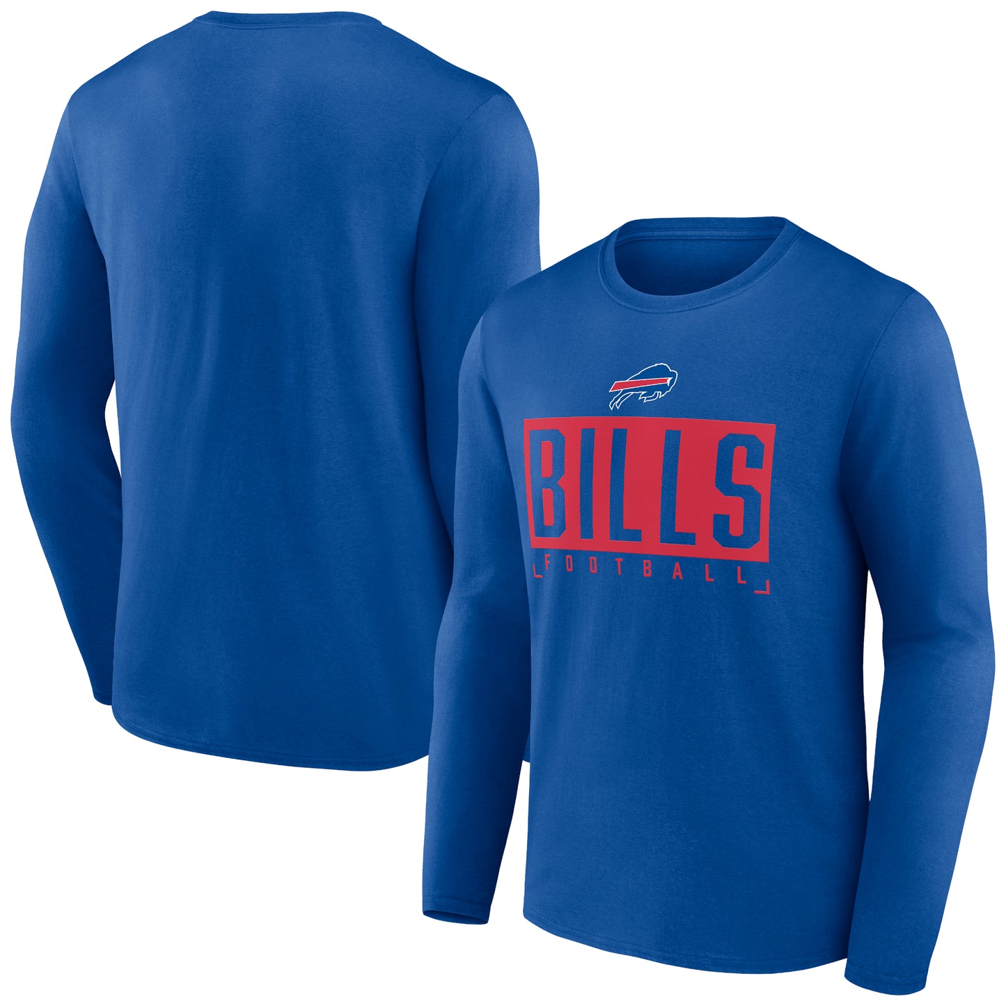 Men's Fanatics Royal Buffalo Bills Big & Tall Wordmark Long Sleeve T-Shirt