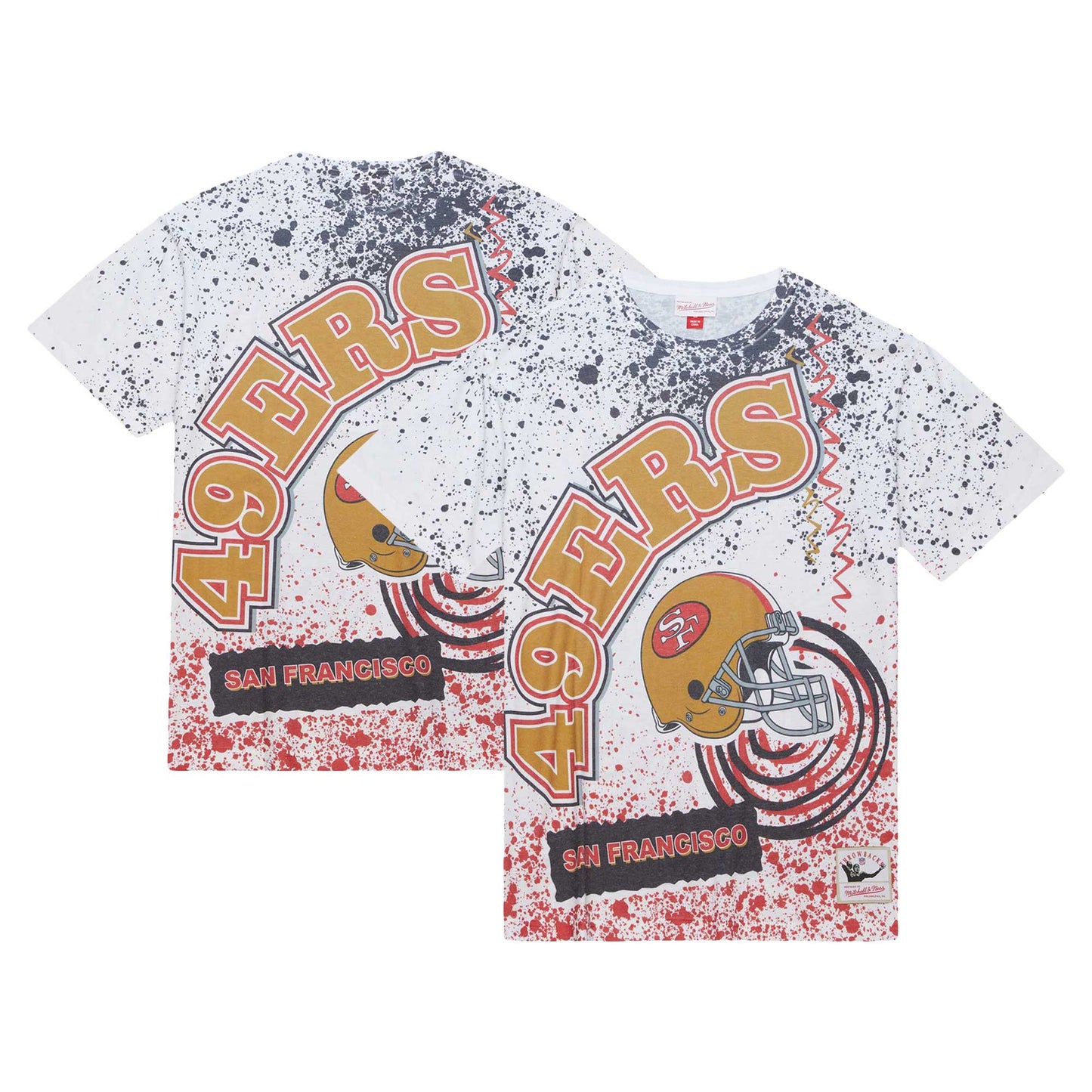 Men's Mitchell & Ness White San Francisco 49ers Team Burst Sublimated T-Shirt