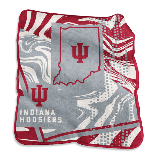 Indiana Hoosiers 50" x 60" Swirl Raschel Throw Blanket