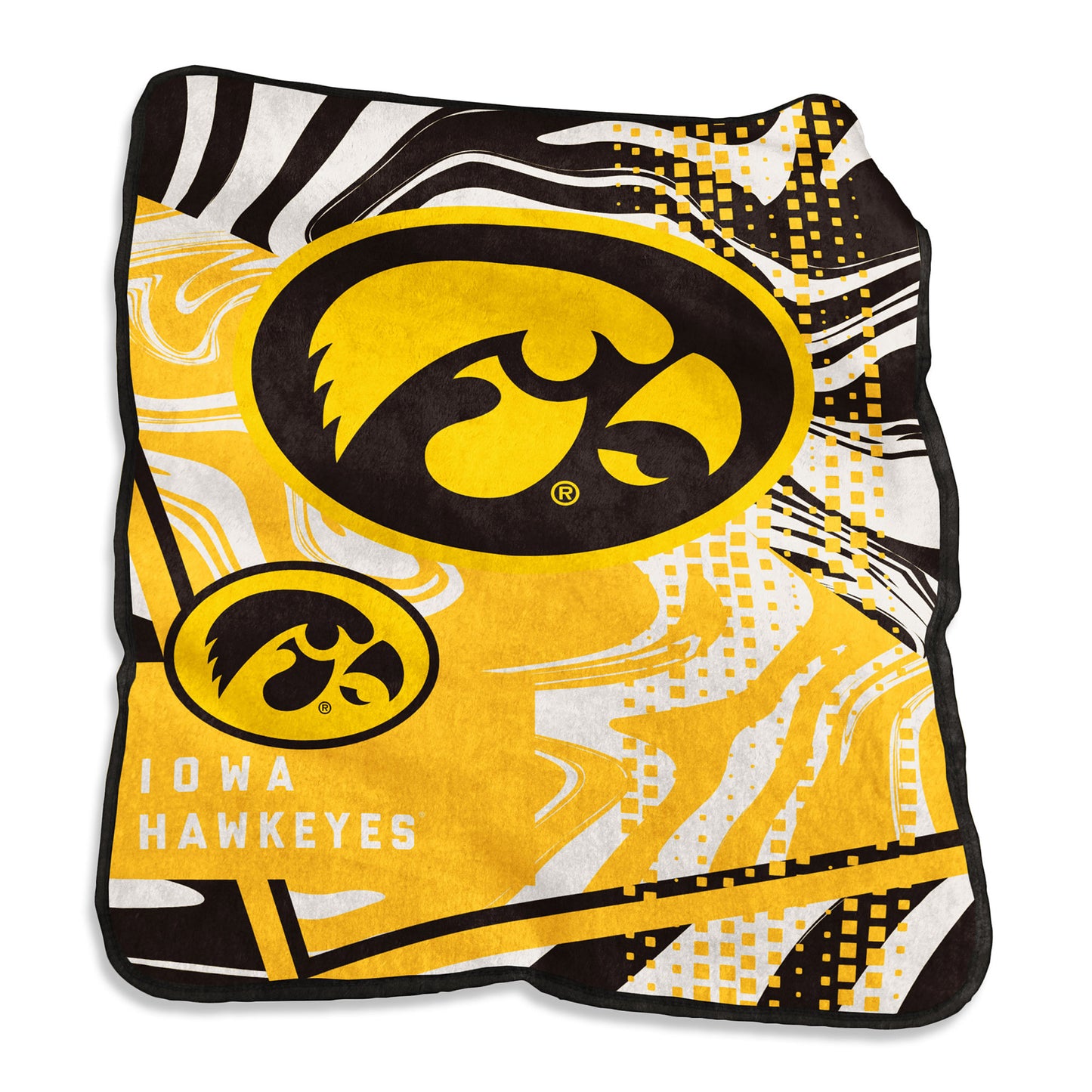 Iowa Hawkeyes 50" x 60" Swirl Raschel Throw Blanket