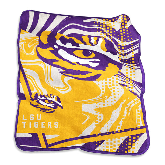 LSU Tigers 50" x 60" Swirl Raschel Throw Blanket