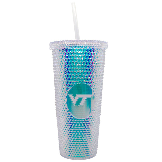 Virginia Tech Hokies 24oz. Iridescent Studded Travel Tumbler with Straw