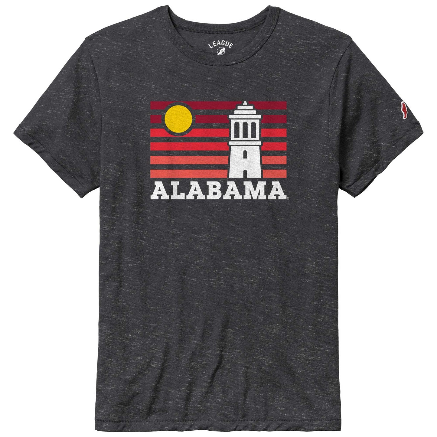 Men's League Collegiate Wear Heather Charcoal Alabama Crimson Tide Hyper Local Victory Falls Tri-Blend T-Shirt