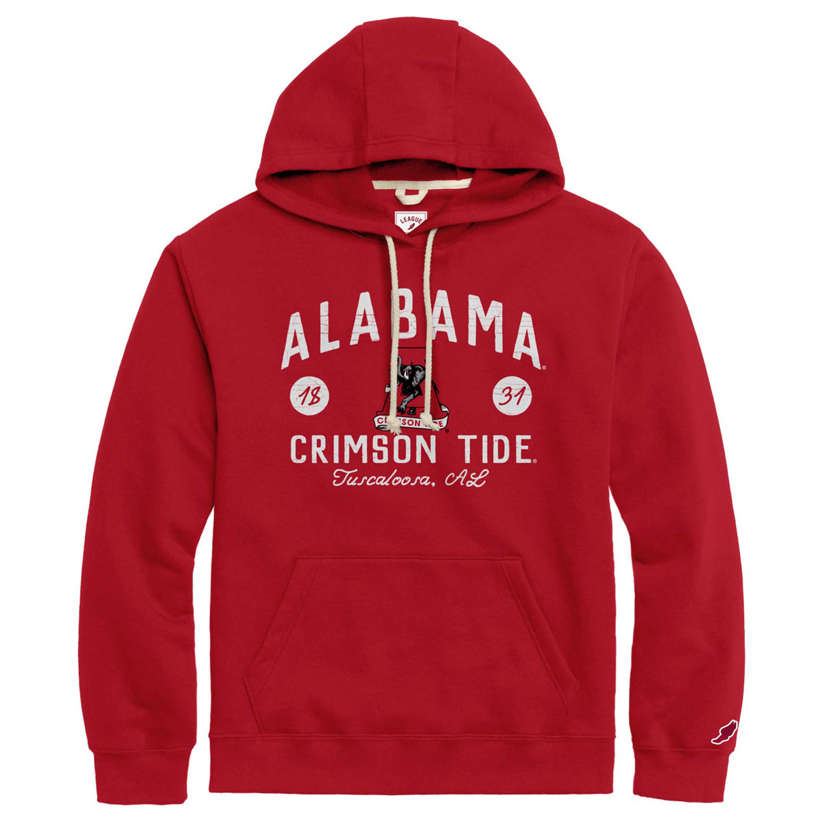 Men's League Collegiate Wear  Crimson Alabama Crimson Tide Bendy Arch Essential Pullover Hoodie