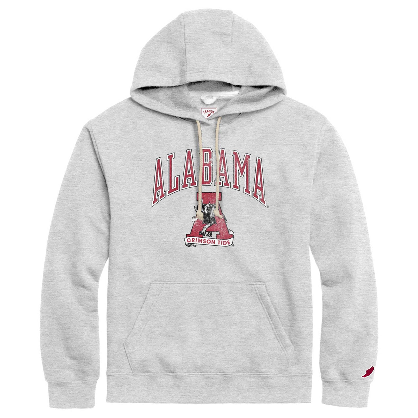 Men's League Collegiate Wear  Heather Gray Alabama Crimson Tide Tall Arch Essential Pullover Hoodie