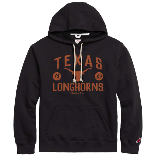 Men's League Collegiate Wear  Black Texas Longhorns Bendy Arch Essential Pullover Hoodie