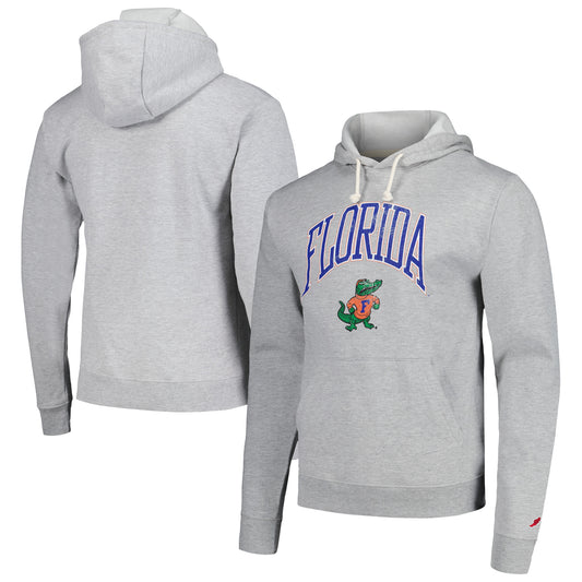 Men's League Collegiate Wear  Heather Gray Florida Gators Tall Arch Essential Pullover Hoodie