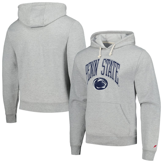 Men's League Collegiate Wear  Heather Gray Penn State Nittany Lions Tall Arch Essential Pullover Hoodie